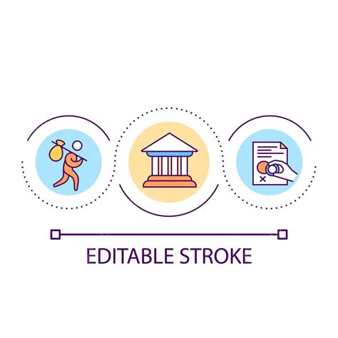 Extradition Sentence Loop Concept Icon Art Symbol Migration Vector, Art ...