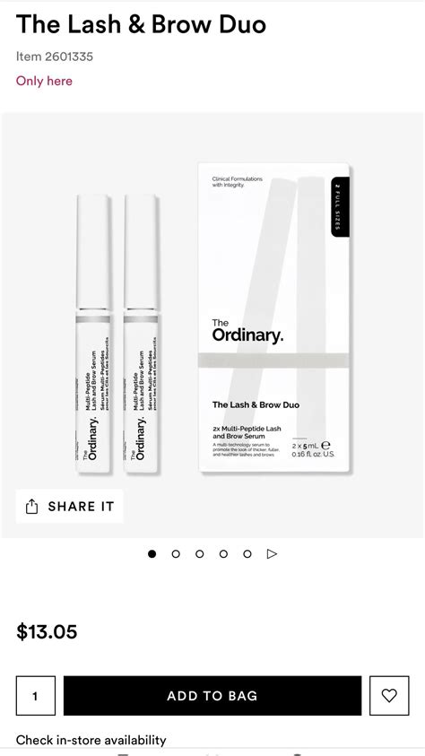 2 Full-Sizes The Ordinary Lash and Brow Serum for $13 on Ulta : r/MUAontheCheap