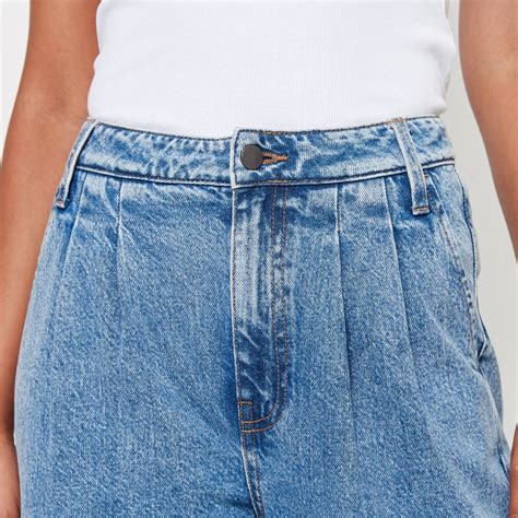 Pleat Front Wide Leg Denim Jeans | Target Australia