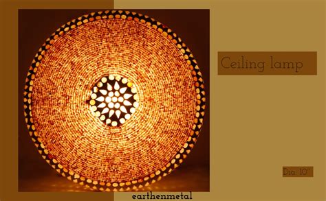 Buy earthenmetal Spherical Glass Mosaic Ceiling lamp for Rooftop Living ...