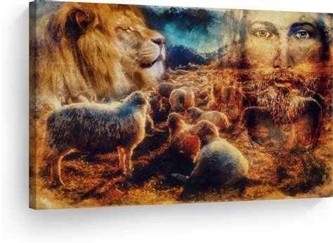 Smile Art Design Jesus The Good Shepherd The Lion | Ubuy India