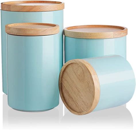 Buy SWEEJAR Kitchen Canisters Ceramic Food Storage Jar Set, Stackable ...