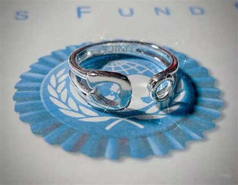 联合国儿童基金会戒指925银月捐带证书官方正品UNICEF同款_慢享旅行