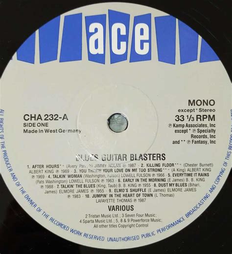 Yahoo!オークション - Blues Guitar Blasters/英Aceコンピレーション/E...