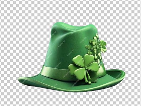 Premium PSD | St patrick day hat with clover isolated 3d render