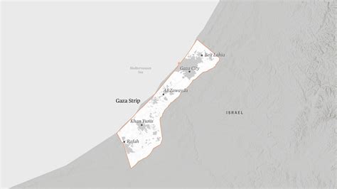 Current map of gaza strip