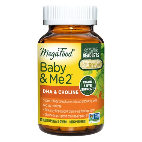 MegaFood Baby & Me 2 Prenatal DHA & Choline - Vitamins for Women ...