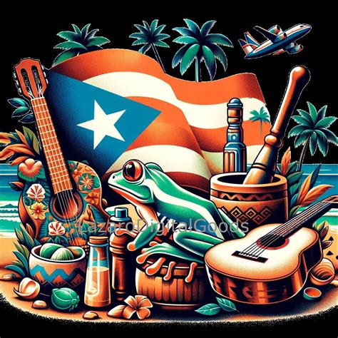 Puerto Rico Png Sublimation Design Download, Puerto Rico Png, Puerto ...
