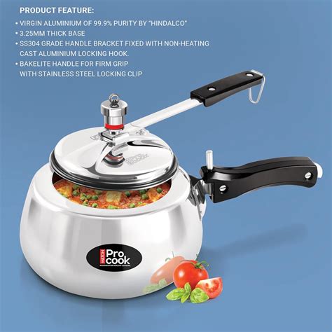 Buy Wide Base Pressure Cooker Inner Lid Aluminium Non Induction Online ...