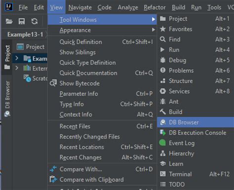 Image result for IntelliJ Using SQLite