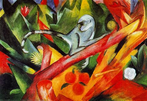 Order Artwork Replica The Monkey, 1912 by Franz Marc (1880-1916 ...