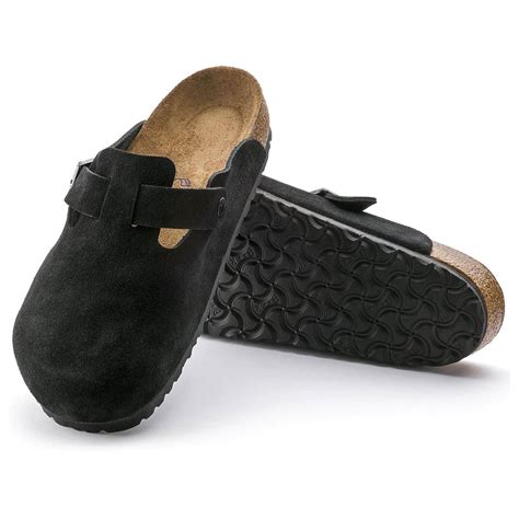 Birkenstock Soft Suede Clogs in Midnight Black – Offracks
