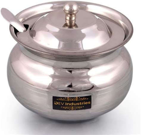 Vinayak Stainless Steel Ghee Pot, Oil Pot, Ghee Storage Container, Ghee ...
