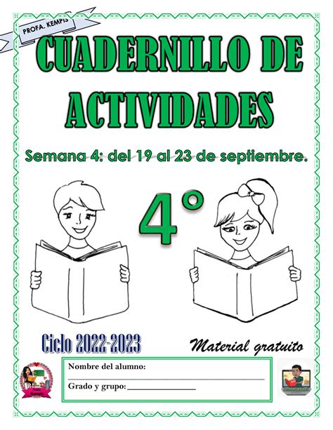 4° S4 Cuadernillo de actividades (anexos) Profa Kempis - Nombre del alumno: Grado y grupo: - Studocu