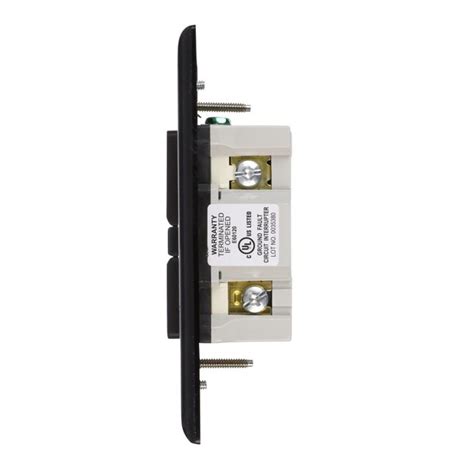 Eaton 15-Amp GFCI Residential Decorator Outlet with Wall Plate, Black ...