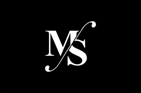 MS Monogram Logo Design By Vectorseller | TheHungryJPEG.com