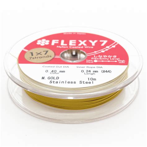 Ювелирный тросик Flexy7, цвет золото, толщина 0,4 мм, цена за катушку ...