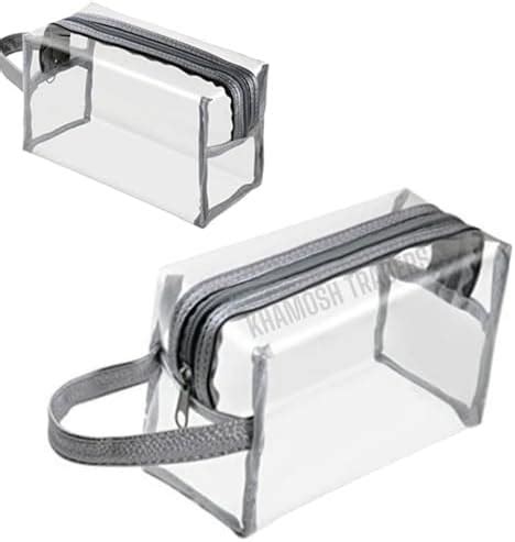 GLUN® Transparent Stationary Pouch with Zipper Closing, Organizer for ...