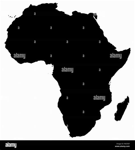 Africa Political Map Black Northern Africa Map White Lands And - map of africa black and white
