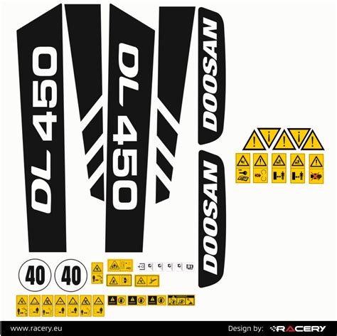 Stickers for DOOSAN DL 450-5 450-7 450-7TM sticker set - RACERY.EU