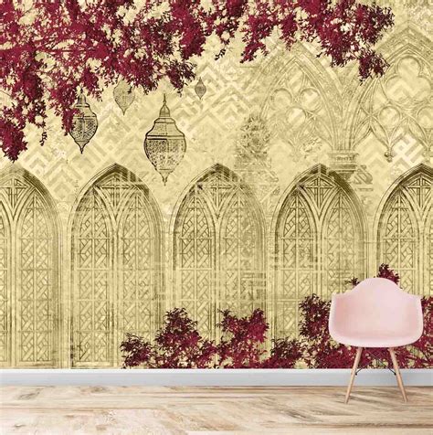Indian Mughal Themed Wallpaper for Rooms | lifencolors – Life n Colors