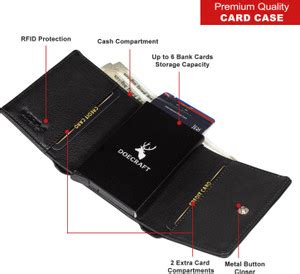 DOECRAFT Men Casual, Formal Black, Black Genuine Leather Wallet CARD ...