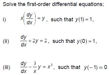 Image result for Solve First Order Differential Equations