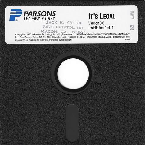 Parsons Technology It's Legal V 3.0 [complete] : Parsons Technology ...