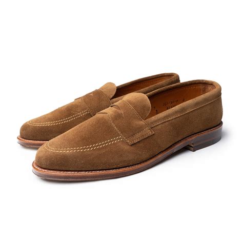Alden Unlined Penny Loafer Snuff Suede 5735F-Shoe-Clutch Cafe