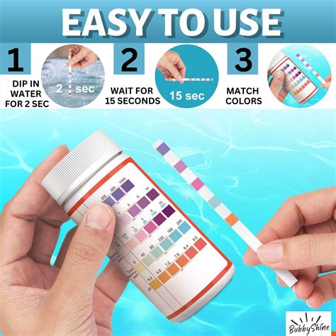 6 in 1 Hot Tub & Pool Test Strips + Cloth ( 100 Pack ) – BubbyShine