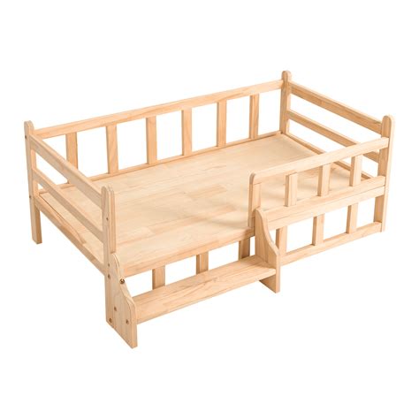 Solid Wood Pet Bed Solid Pine Wood Pet Bed Frame Elevated Dog Cat ...
