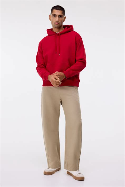 Loose Fit Hoodie - Red - Men | H&M IN