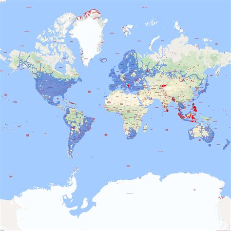 Google Maps World Map 的图像结果