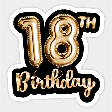 18th Birthday Gifts - Party Balloons Gold by bettermanufaktur ...