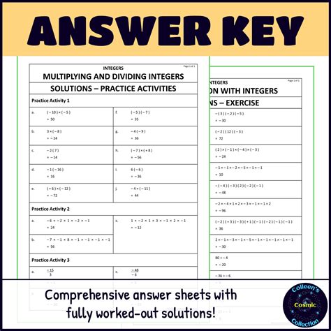 Multiplying and Dividing Integers Worksheets - Worksheets Library
