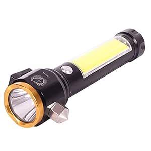 GOR Multi Utility 6 Modes USB Power Bank Rechargeable 6.5 Inch Torch ...