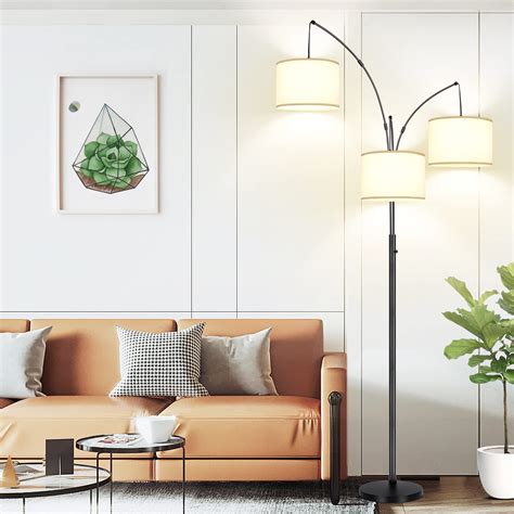 Dimmable Floor Lamp - 3 Lights Arc Floor Lamps for Living Room, 3 X ...