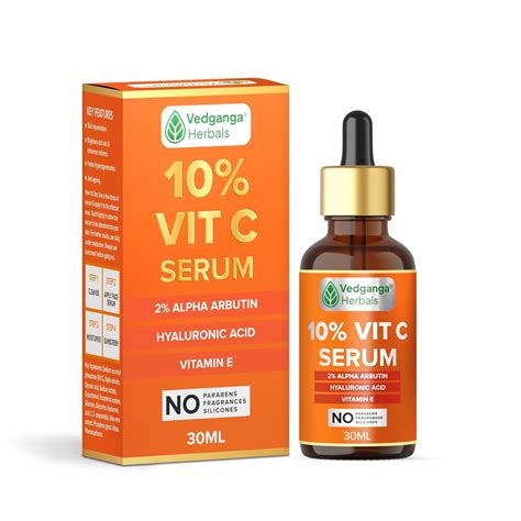 VEDGANGA HERBALS 10% VITAMIN C FACE SERUM | ANTI AGING, BRIGHTENING ...
