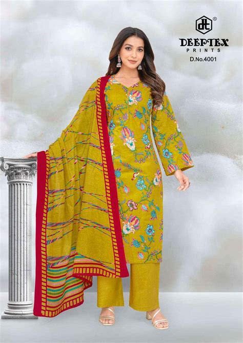 Deeptex Aalia Afreen Vol 4 Heavy Cotton Ladies Suit Catalog Exporters