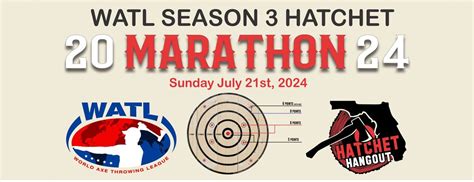 Hatchet Hangout - 2024 Season 3 Hatchet Marathon - Axe throwing St Pete ...