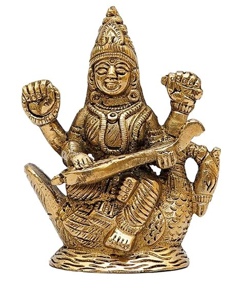 Buy Shivansh TECH Brass Saraswati Idol,Veena Saraswati,Saraswati ...