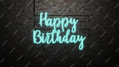Message happy birthday on brick wall | Premium Photo