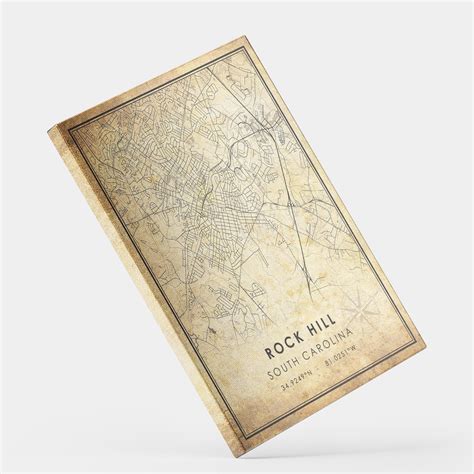 Rock Hill Map Print Rock Hill Map South Carolina Map Art - Etsy