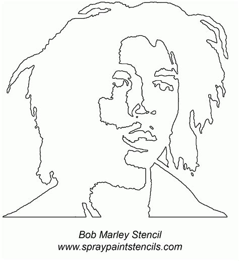 Bob Marley Drawing Outline