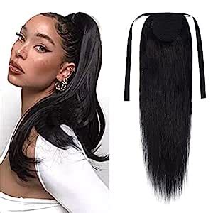D-DIVINE Straight Ribbon Ponytail Hair Extensions For Women And Girls ...