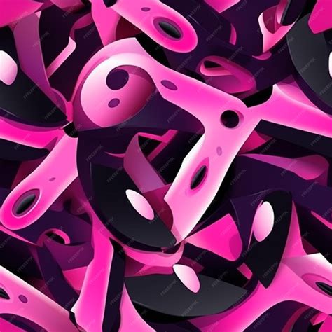 Premium AI Image | Pink and black wallpaper with a lot of black and ...