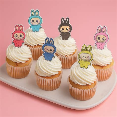 Set Of Six Adorable Labubu Cupcakes | YummyCake