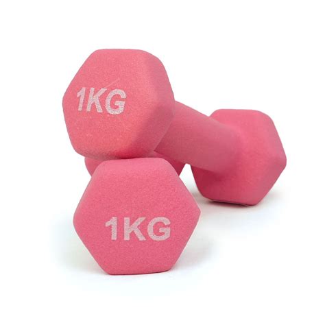 Pink 1 kg exercise dumbells for women (pair) – Avnita