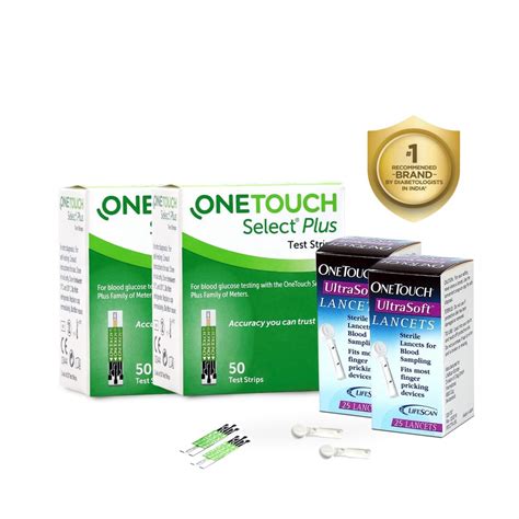 OneTouch Select Plus Test Strips | Pack of 100 Strips with 50 OneTouch ...