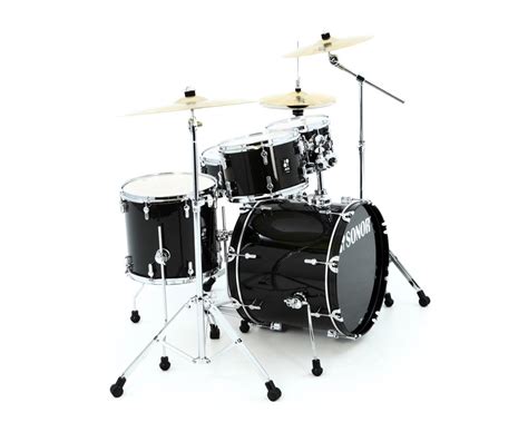 Sonor AQX Studio 5-piece Complete Drum Set - Black Midnight Sparkle Wi ...